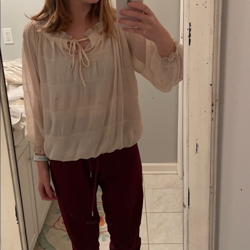 Size small cream blouse